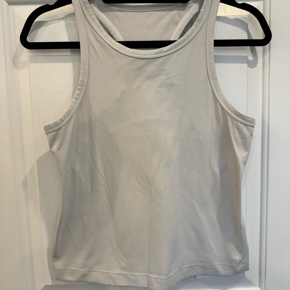 Lululemon White Racerback Tank Top